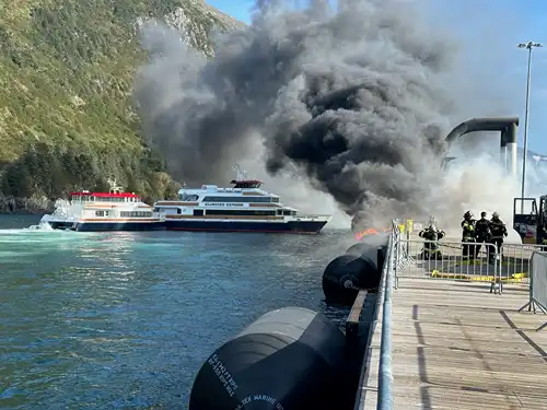 Coast Guard assists with Whittier pier fire response, investigation