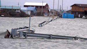 Flooding impacting a property in western Alaska. Photo: Alaska Division of Homeland Security and Emergency Management/Facebook