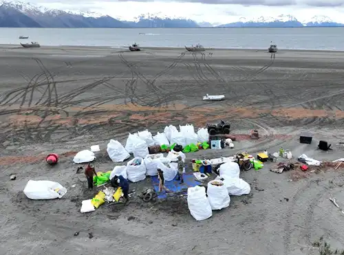 Cordova fishermen clean up the Copper River Delta