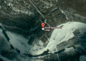 Aerial view of Denali Backcountry Lodge facilities. Image-Google maps