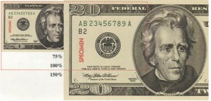 $20 currency speciman. Image-U.S. Secret Service