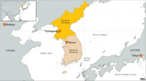 Map of Koreas. Image-VOA