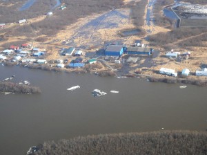 Partial aerial view of Napaskiak. Image-State of Alaska