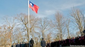 Taiwan’s representative office held a flag-raising ceremony at Twin Oaks estate in Washington, D.C., Jan. 1, 2015.