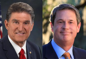 Sens. Manchin (right) and Vitter (left) re-introduced SB 54, legislation that would strip Clean Water Act provision that EPA is utilizing to limit or restrict discharge into U.S. waters.