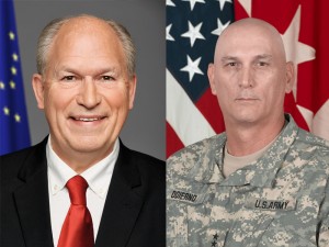 Alaskan Governor Bill Walker (Left) and General Raymond T. Odierno, the 38th Chief of Staff of the U.S. Army (Right)