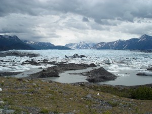 The glacier at Lake George was the site of a fatal glacier calving incident on Sunday. Lake George is only accessible by air.