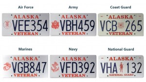 Examples of current Veterans plates. Image-DMV