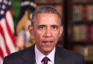 President Obama addressing the Iranian Nuclear agreement in his weekly address from the White House