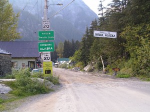 Hyder, Alaska border crossing. Image-Wikipedia