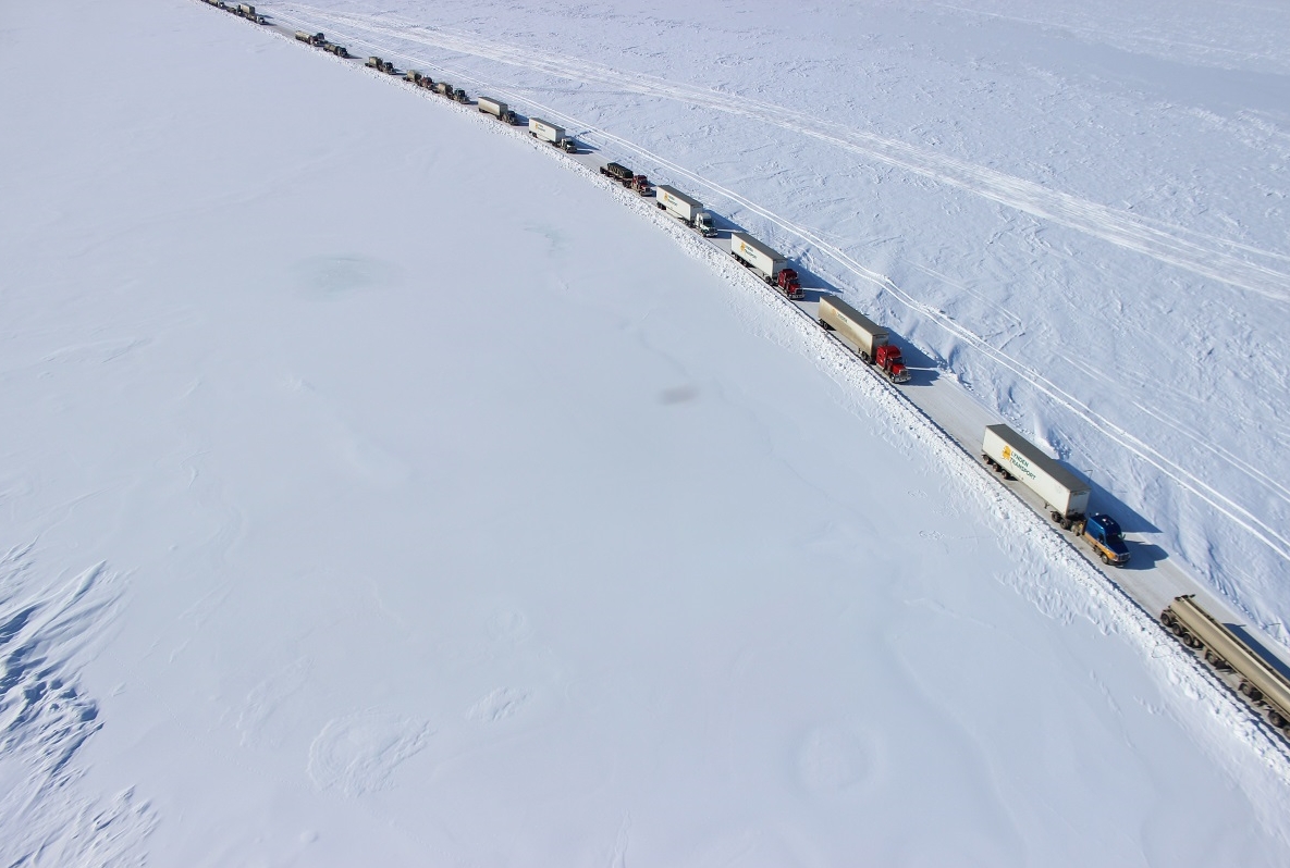 Commercial Traffic Increases through Flooded Part of Dalton Highway