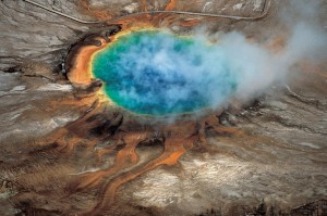 A new University of Utah study reports discovery of a huge magma reservoir beneath Yellowstone's previously known magma chamber.  Image-"Windows into the Earth," Robert B. Smith and Lee J. Siegel