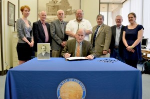 Governor Bill Walker signed three bills into law on Tuesday, May 5, 2015, at ceremonies in Anchorage and Juneau. Those bills, HB 140, HB 56, and SB 63, were passed during the first session of the 29th Alaska Legislature.