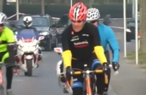Secretary Kerry Biking in France after Summit meetings there.