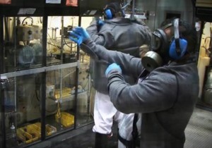 Workers gearing up at the Dugway Proving Grounds in Utah.Image-U.S. Army