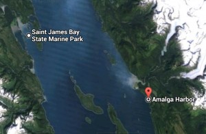 On Sunday, the Coast Guard towed a disabled vessel traveling to Saint James Bay to Amalga Bay.Image-Google Maps