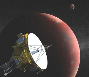 Image NASA/Johns Hopkins University, Applied Physics Laboratory/Southwest Research Institute An artist’s rendition of the New Horizons space probe to Pluto.