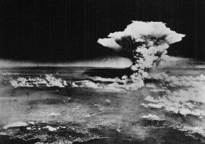 Cloud from Atomic bomb over Hiroshima August 6, 1945