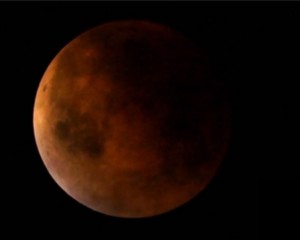 "Superbloodmoon" photographed by NASA's Griffith Observatory, Sept. 27, 2015.