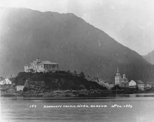 Baranoff Castle on Castle Hill, where the Russian flag was lowered for the last time in 1867. Image-UAA This Day in Alaska History-October 18th, 1867