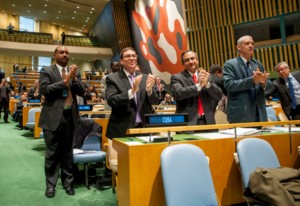 For the 24th consecutive year, the U.N. General Assembly adopted a resolution calling for the end of the U.S. embargo on Cuba. Image-UN/Cia Pak