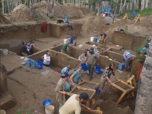 The Upward Sun River archaeological site in Alaska. Photo credit: Ben Potter, University of Alaska Fairbanks.