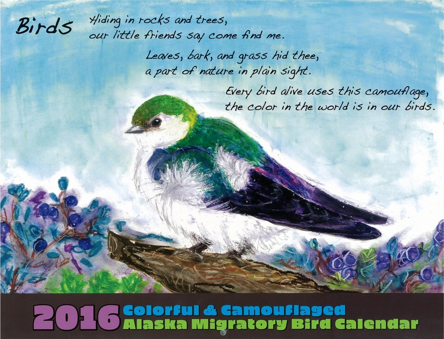 Calendar Celebrates Birds, Showcases Art and Literature by Young Alaskans
