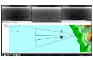 Based on feeds from the three cameras, a computer algorithm detects and counts whales. Credit: NOAA