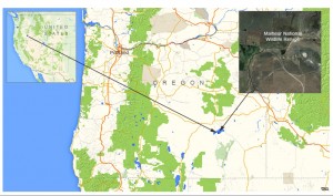 Location of Malheur National Wildlife Refuge in Oregon. Image-VOA