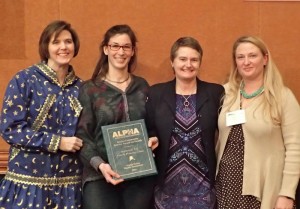 Pictured (L-R): Lisa Aquino, Former President, Alaska Public Health Association; Anna Meredith, Youth Health Education and Programs Manager; Catriona Reynolds, Clinic Manager; Jenny Baker, Adolescent Health Project Coordinator State of Alaska, Division of Public Health. Image-KBFPC