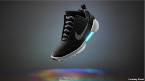 Nike's self-tying shoe is seen in this photo courtesy of the company.