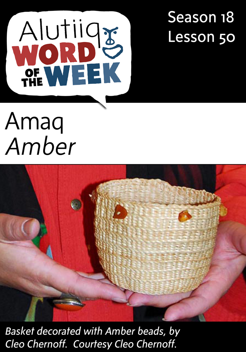 Amber-Alutiiq Word of the Week-June 5th