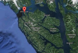 One person died in a boating accident near Elfin Cove in Southeast Alaska it was reported by the Coast Guard early Thursday. Image-Google Maps