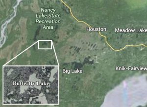 Three people were injured when an aircraft suffered a crash near Butterfly Lake following engine failure. Image-Google Maps