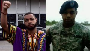 Micah Johnson, the suspect in the Dallas shooting, is seen in this undated Facebook post.