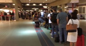 Long lines at Delta as delays and cancellations continue following computer outage. Image-Internet screenshot