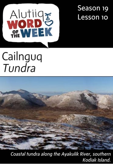Tundra-Alutiiq Word of the Week-September 4th