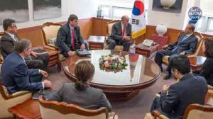 Alaska's Governor Walker meeting in South Korea discussing Alaska's Natural Gas. Image-State of Alaska