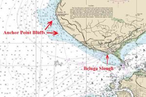 Location of Beluga Slough/Anchor Point Bluffs. Image-NOAA