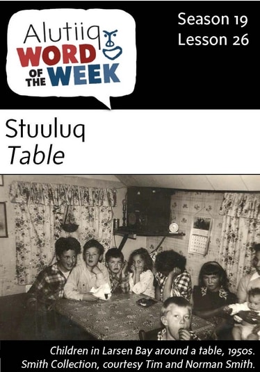 Table-Alutiiq Word of the Week-December 25th