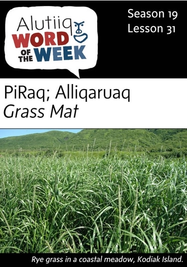 Grass Mat-Alutiiq Word of the Week-January 29th