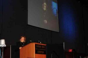 Dr. Sylvia Earle, renowned marine biologist speaking at 2017 ANSEP celebration. Image-ANSEP