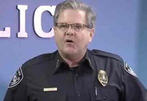 Anchorage Police Chief Chris Tolley gave a press conference to reveal some of the details of last night's Carrs incident. Image-KTUU video screengrab