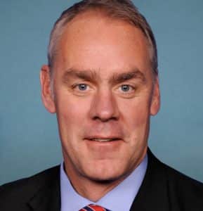 Ryan Zinke was confirmed as the new Secretary of the Interior on Wednesday. Image-Congress