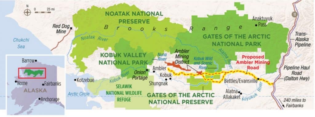 Proposed Ambler mining access road. Image-NPCA