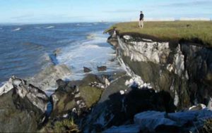 Coastal erosion near Kaktovik, Alaska. Credit: Kenneth Dunton, Marine Science Institute, University of Texas at Austin