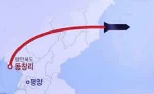 N. Korean missile path, Image-YTN