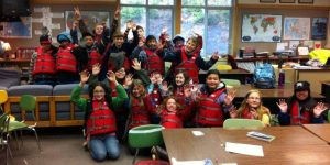 Kodiak fifth-graders at a past National Safe Boating Week at Camp Woody. Image-USCG