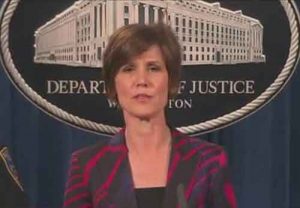 Former Acting Attorney General to testify before Senate Committee.