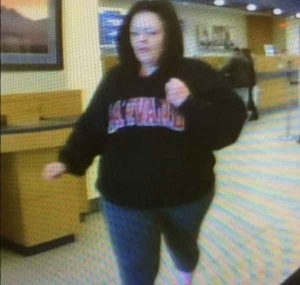 41-year-old Jennifer Trengove is being sought by the FBI and APD in connection to the robberies of Alaska USA credit unions at 310 Northern Lights and 125 West Dimond. Image-APD